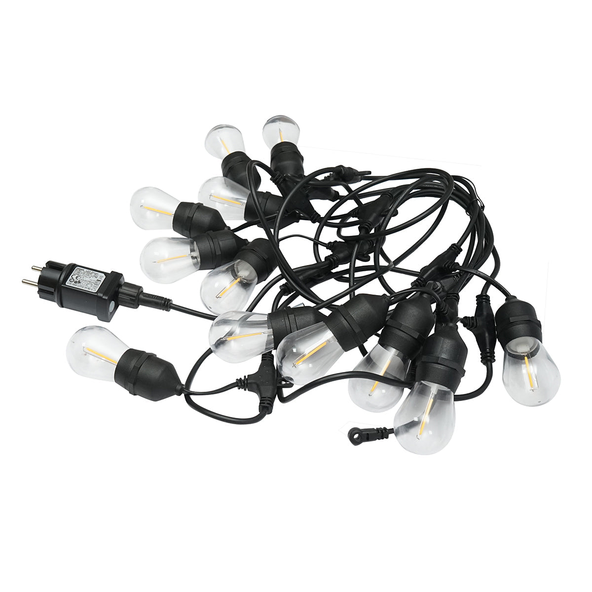 Sistema di illuminazione da esterno a LED 12 prese E27, cavo da 6 m, 220 V IP44