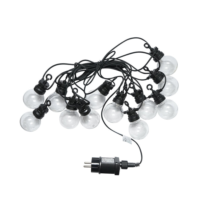 Sistema di illuminazione da esterno a LED 12 prese, cavo 6m, 220V IP44