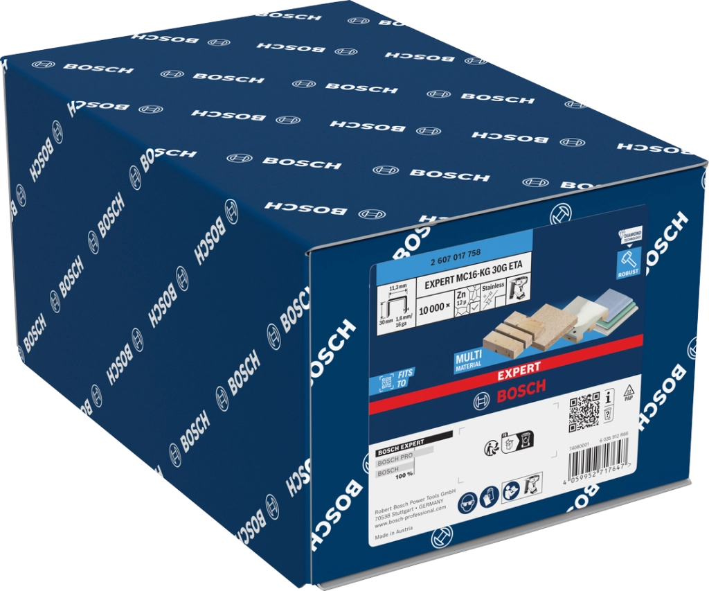Graffette Bosch Professional 2607017758 MC16-KG 30G ETA per fissaggi edilizia