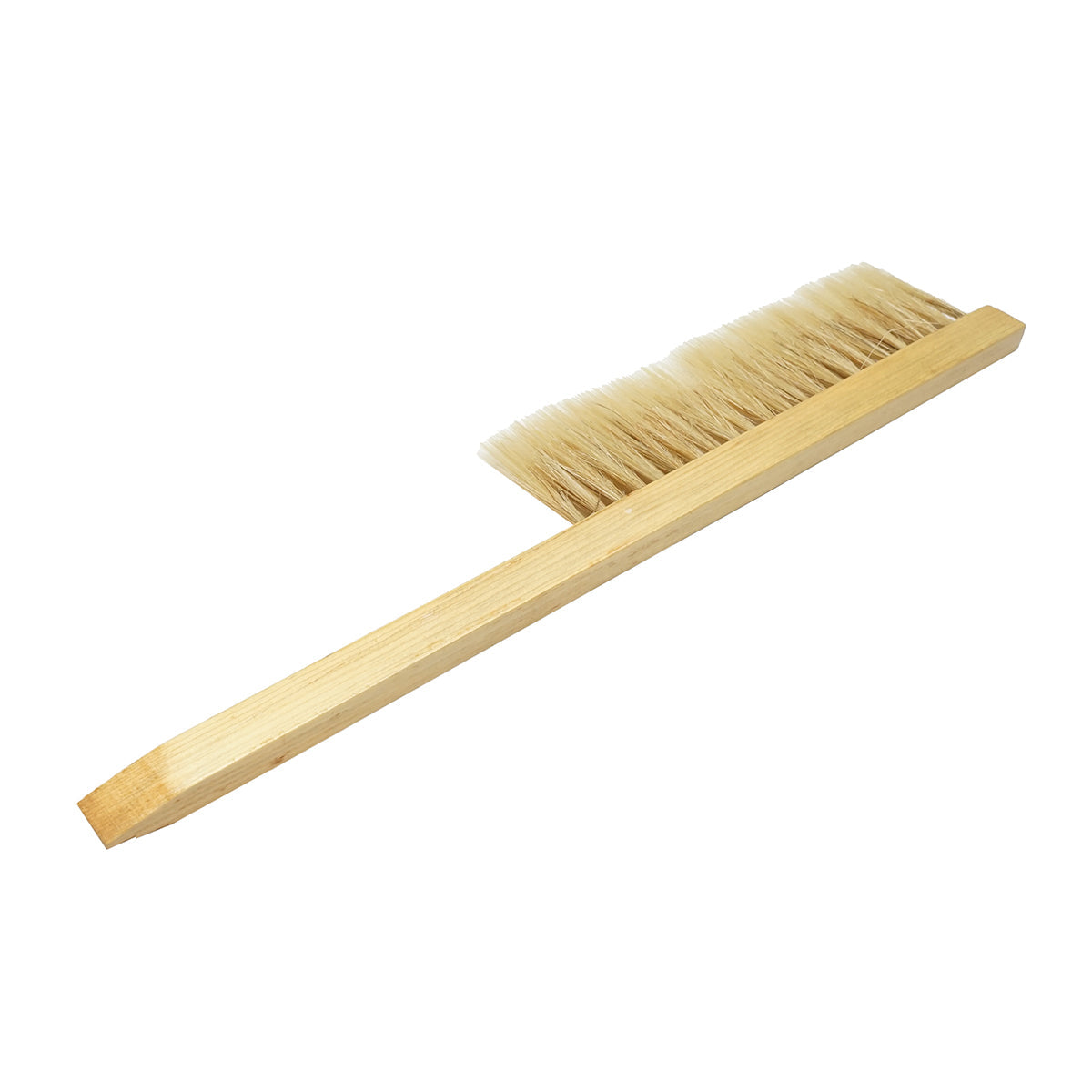 Spazzola apicola a doppia fila con setole di crine di cavallo e manico in legno (410x80 mm)