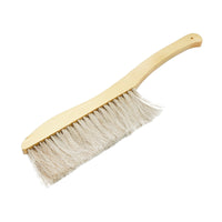 Spazzola apicola a tripla fila con setole di crine di cavallo, manico in legno e punta arrotondata (400x100x15 mm)