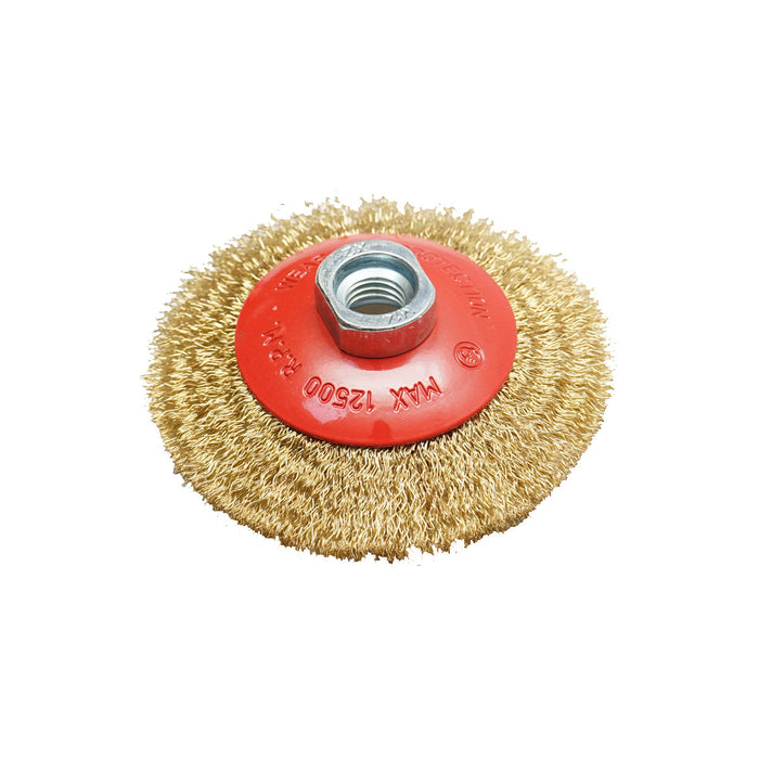 Spazzola circolare in filo metallico 100 mm, M14, Breckner Germany