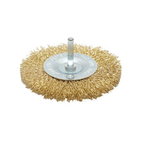 Spazzola circolare in filo metallico con attacco M14, 100 mm, 4500 giri/min, Breckner Germany.