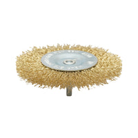 Spazzola circolare in filo metallico con attacco M14, 100 mm, 4500 giri/min, Breckner Germany.