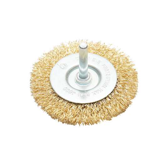 Spazzola circolare in filo metallico con attacco M14, 75 mm, 4500 giri/min, Breckner Germany