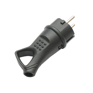 Spina schuko in gomma 250V, 16A con impugnatura e messa a terra IP44