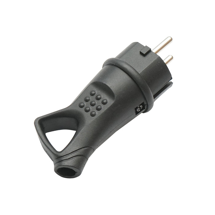 Spina schuko in gomma 250V, 16A con impugnatura e messa a terra IP44