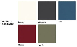 Bench per ufficio operativo con piani sagomati a 4 posti, con top in melaminico e struttura metallica cm. 360x364x75h