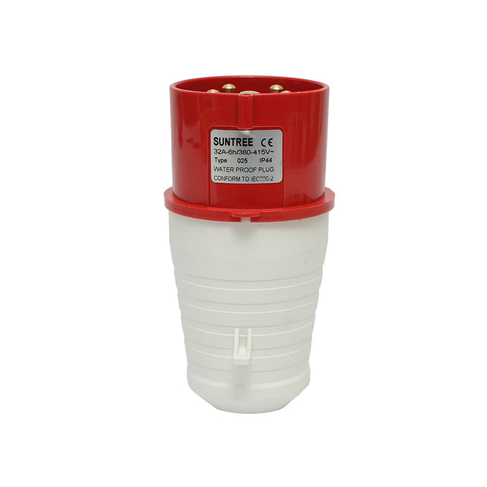 Spina, spina per presa industriale trifase 32A, 415V, IP44, 6H Suntree