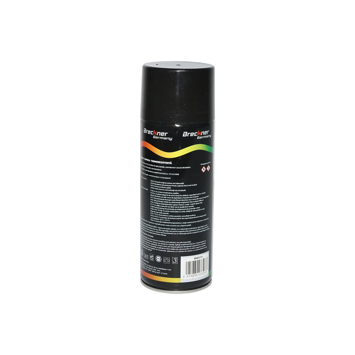 Spray vernice acrilica termoresistente a 400°C nero 450ml  Breckner Germany