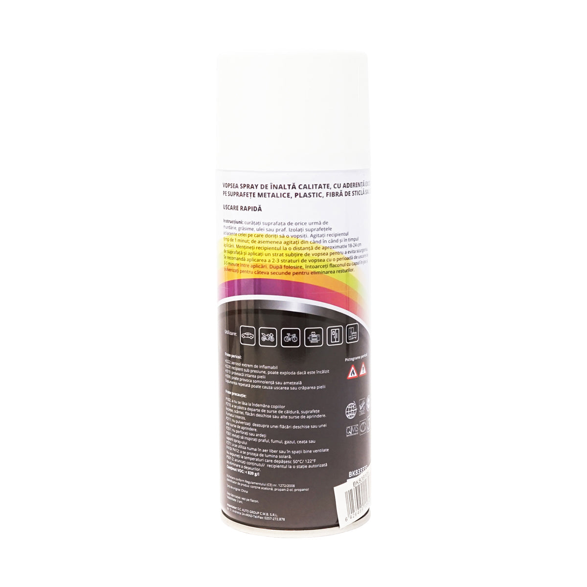 Spray vernice auto bianco carta da riso tipo Steyr professionale ad asciugatura rapida, 450 ml MAGIC