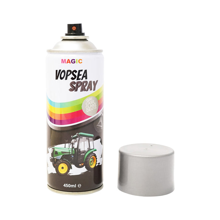 Spray vernice auto grigio tipo Case, Claas, Deutz, professionale con asciugatura rapida 450ml MAGIC.