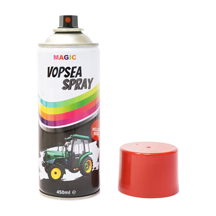 Spray vernice auto rossa CARMINE tipo Welger professionale ad asciugatura rapida, 450 ml MAGIC"