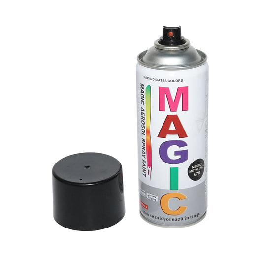 Spray vernice Magic nero metallizzato 676, 400 ml