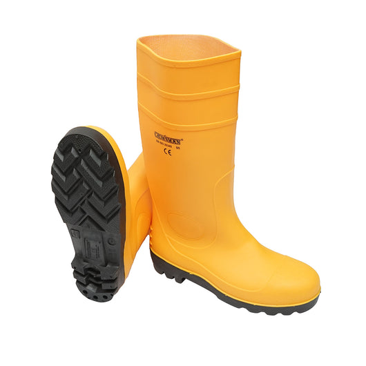 Stivali da lavoro in gomma, gialli, taglia 43 Crownman.