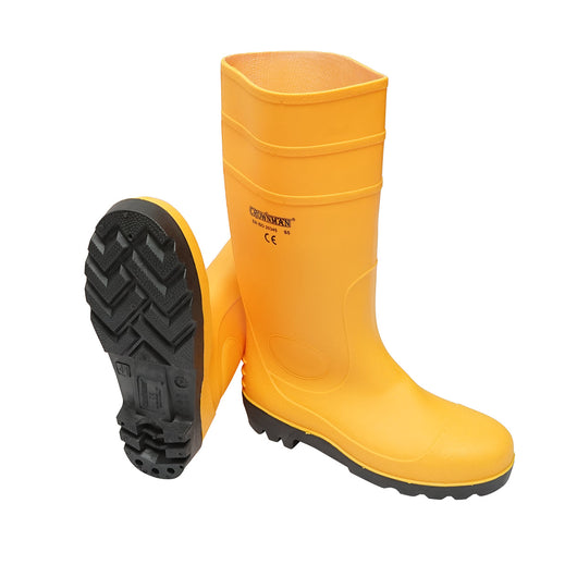 Stivali da lavoro in gomma, gialli, taglia 44 Crownman.