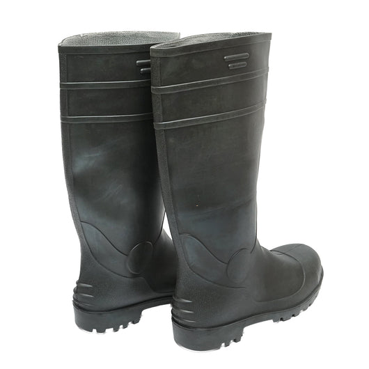 Stivali da lavoro in PVC verde con punta in acciaio, taglia 46, modello 005GB