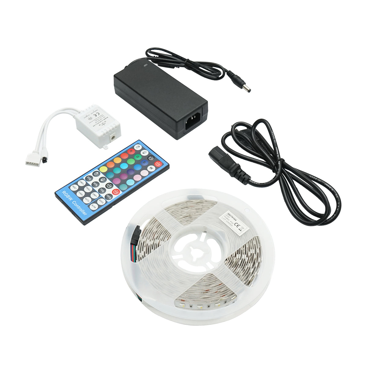 Striscia LED 5050 12W/m RGBW, 12-220V rotolo 5m, 60 LED/m IP20