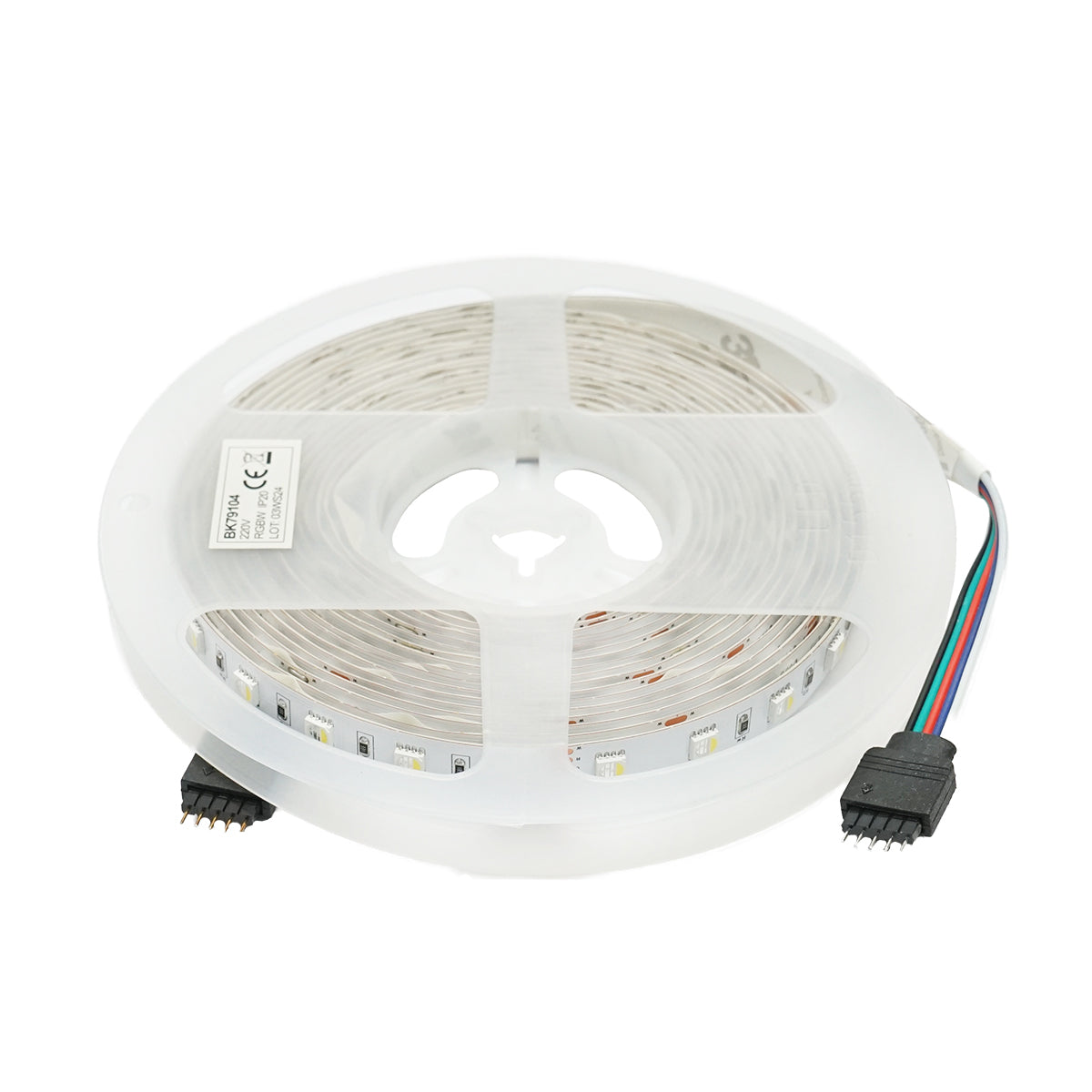 Striscia LED 5050 12W/m RGBW, 12-220V rotolo 5m, 60 LED/m IP20