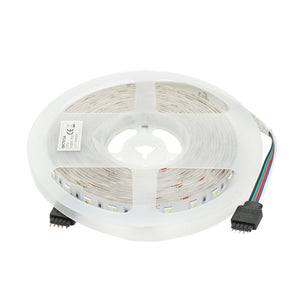 Striscia LED 5050 12W/m RGBW, 12-220V rotolo 5m, 60 LED/m IP20