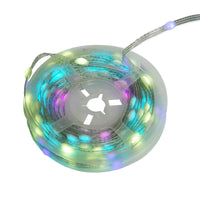 Striscia LED con pannello solare 5V, 5m, telecomando RGB+IC IP65