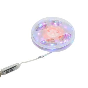 Striscia LED decorativa intelligente 2W/m 5V con telecomando, controllo musicale, bluetooth, applicazione USB, 10m RGB+IC IP68