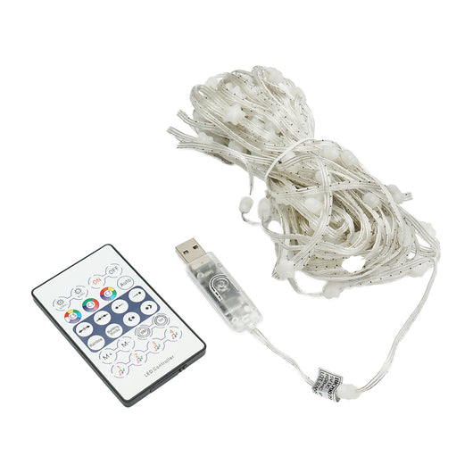 Striscia LED intelligente 2W/m 5V con telecomando, controllo musicale, bluetooth, applicazione USB, 10m RGB+IC IP68