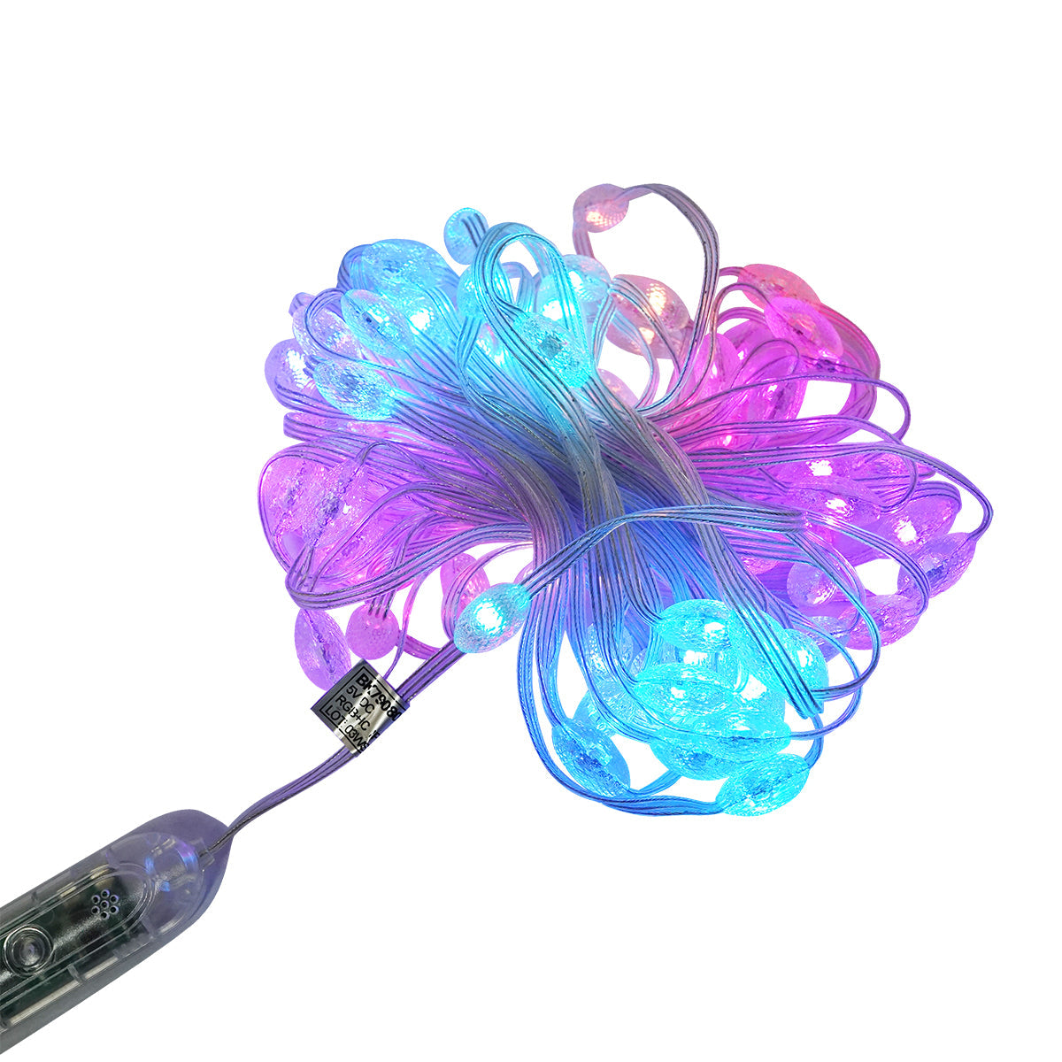 Striscia LED intelligente 2W/m 5V con telecomando, controllo musicale, bluetooth, applicazione USB, 10m RGB+IC IP68