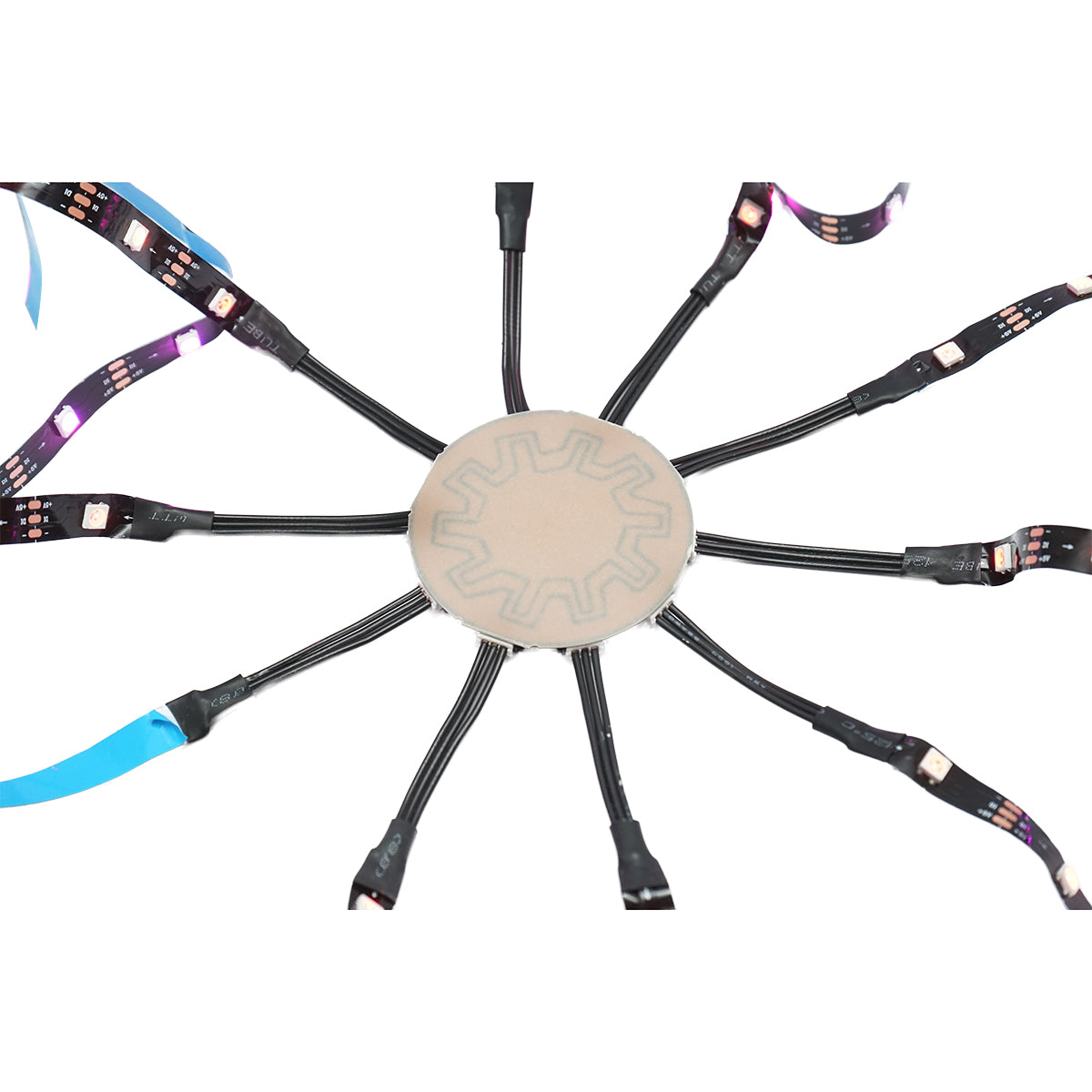 Striscia LED modello Fireworks 11x0,5+1x1m 5V, USB, bluetooth, controllo vocale, applicazione RGB+IC