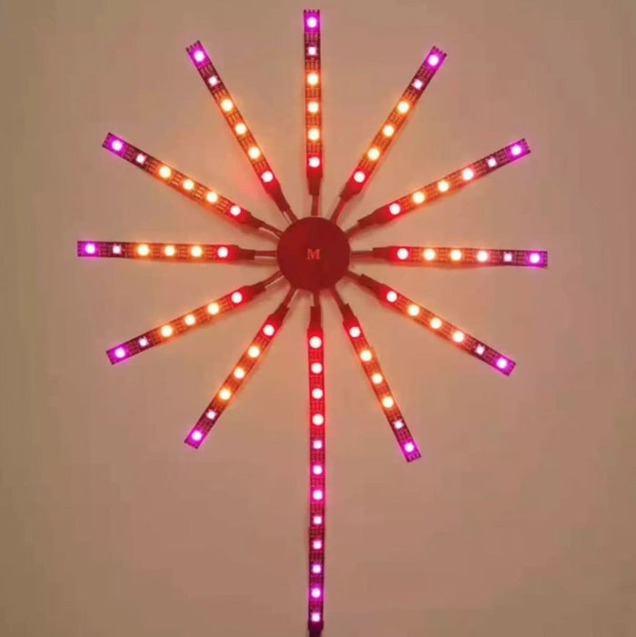 Striscia LED modello Fireworks 11x0,5+1x2m 5V, USB, bluetooth, controllo vocale, applicazione RGB+IC