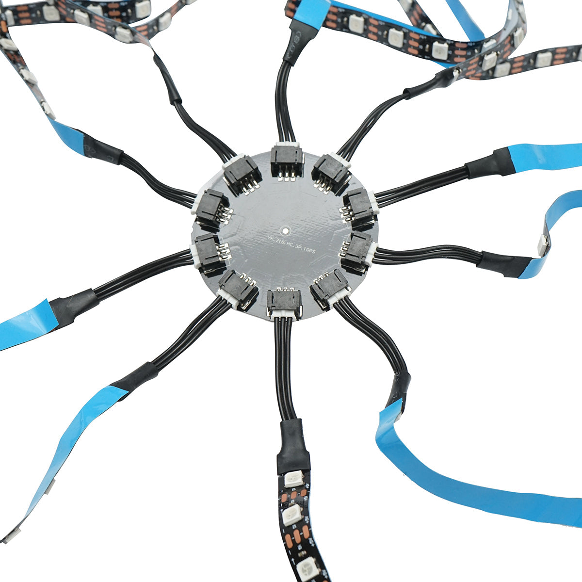 Striscia LED modello Fireworks 11x0,5+1x2m 5V, USB, bluetooth, controllo vocale, applicazione RGB+IC