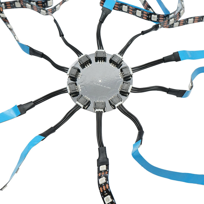 Striscia LED modello Fireworks 11x0,5+1x2m 5V, USB, bluetooth, controllo vocale, applicazione RGB+IC