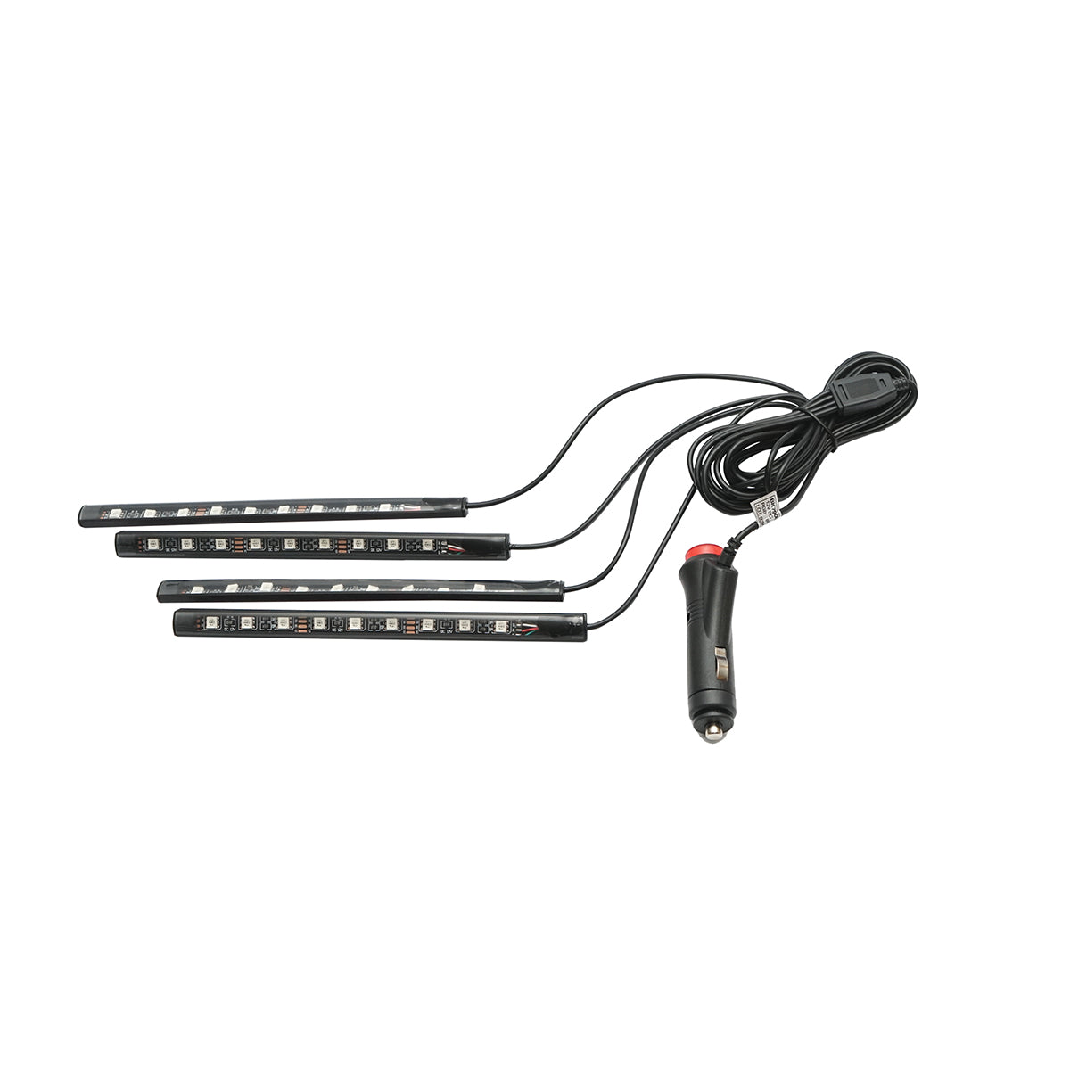 Striscia luminosa ambientale LED per auto 12V, 9W con telecomando, controllo musicale 4x22cm RGB