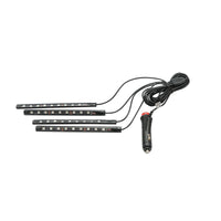 Striscia luminosa ambientale LED per auto 12V, 9W con telecomando, controllo musicale 4x22cm RGB