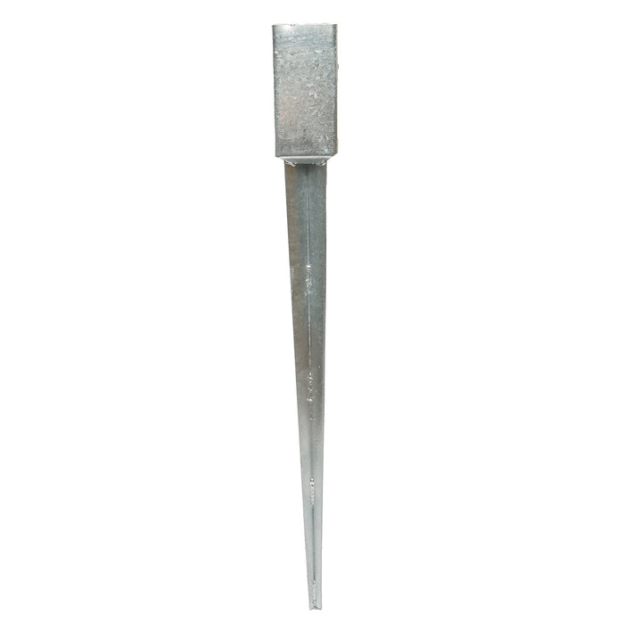 Supporto per palo tipo picchetto 71x71x750mm, acciaio zincato, galvanizzato