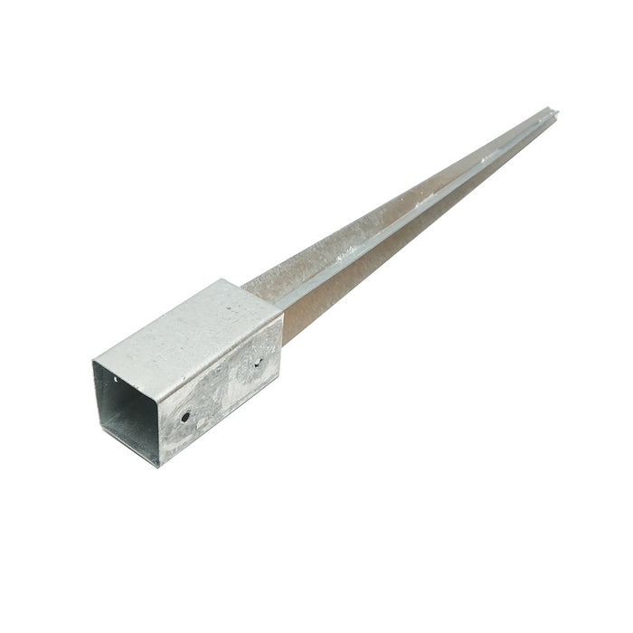 Supporto per palo tipo picchetto 71x71x750mm, acciaio zincato, galvanizzato