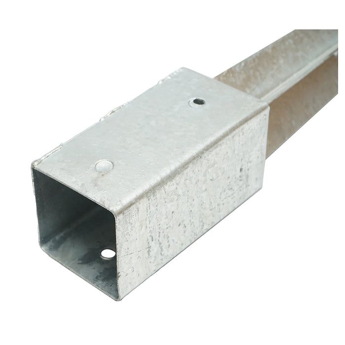 Supporto per palo tipo picchetto 71x71x750mm, acciaio zincato, galvanizzato