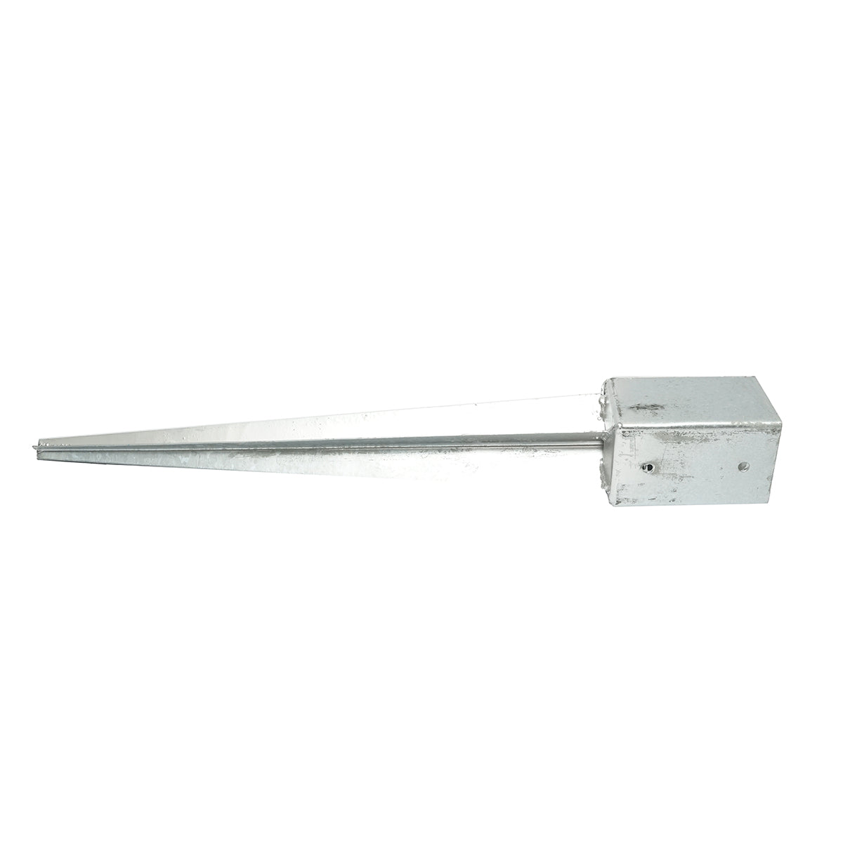 Supporto per palo tipo picchetto 91x91x750mm, acciaio zincato, galvanizzato.