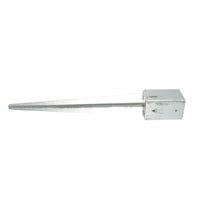 Supporto per palo tipo picchetto 91x91x750mm, acciaio zincato, galvanizzato.