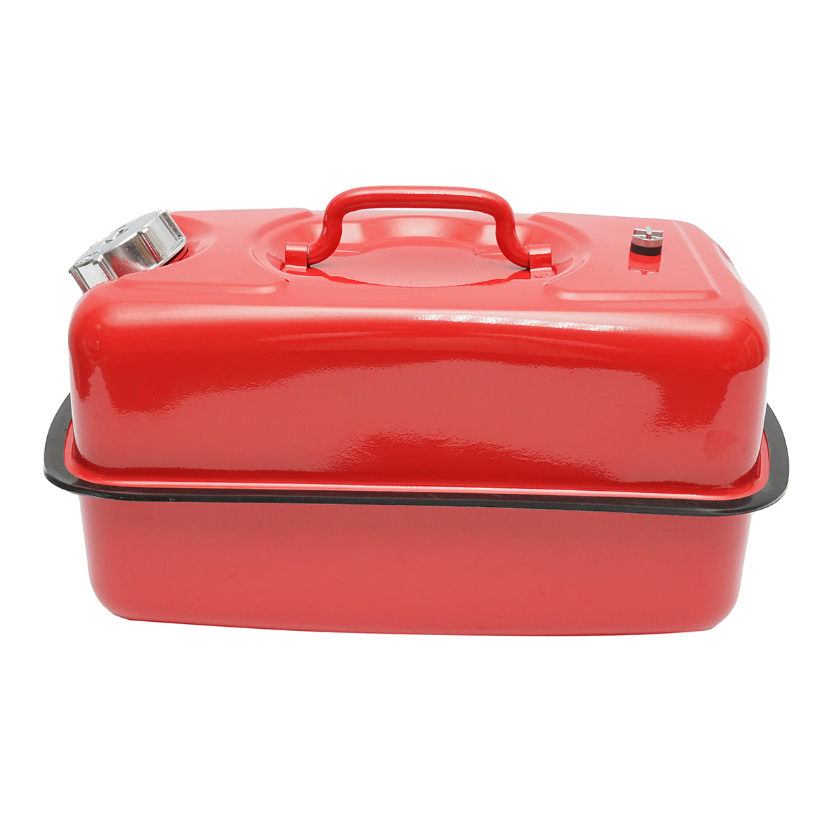 Tanica in metallo orizzontale da 10 litri Con tubo flessibile e tappo a vite