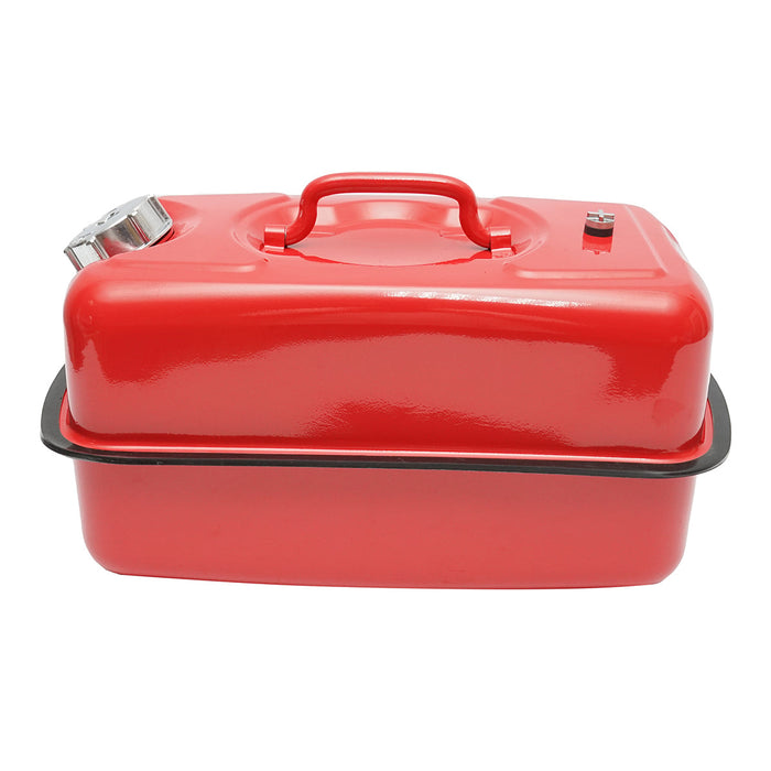 Tanica in metallo orizzontale da 10 litri Con tubo flessibile e tappo a vite