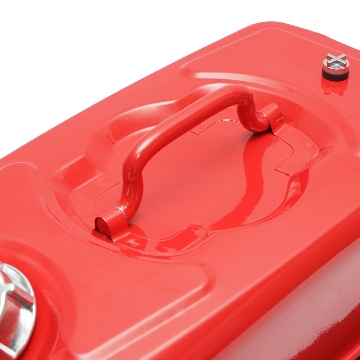 Tanica in metallo orizzontale da 10 litri Con tubo flessibile e tappo a vite