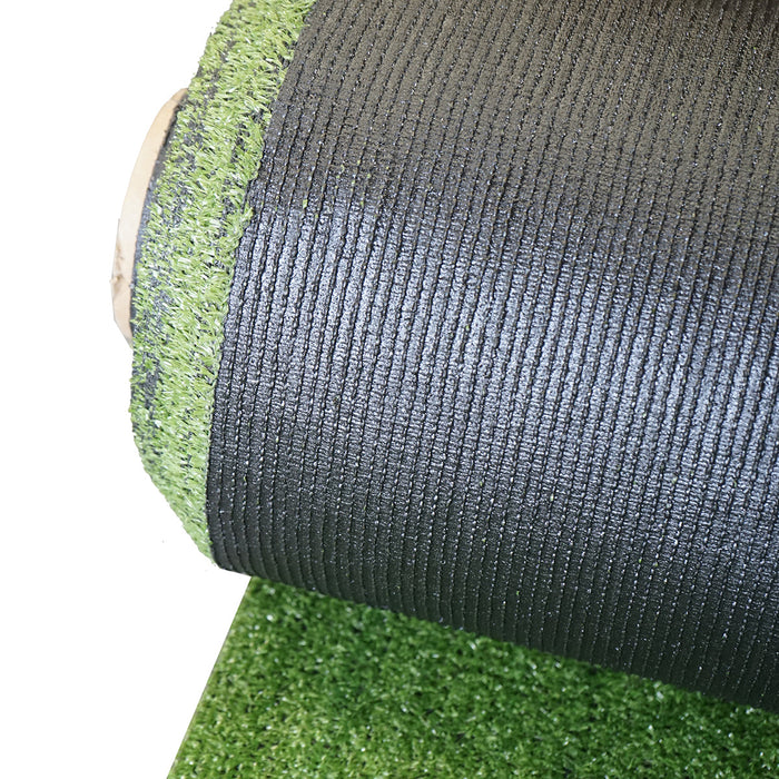 Tappeto di erba artificiale verde 1x30 m, filo 7 mm, 1 strato PP e rete PU