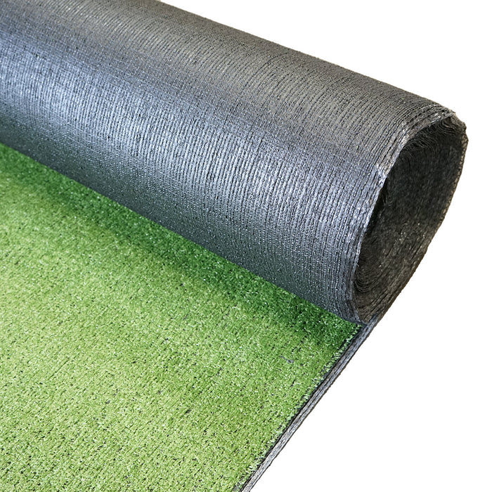 Tappeto di erba artificiale verde 4x30 m, filo 7 mm, 2 strati PP e rete PU