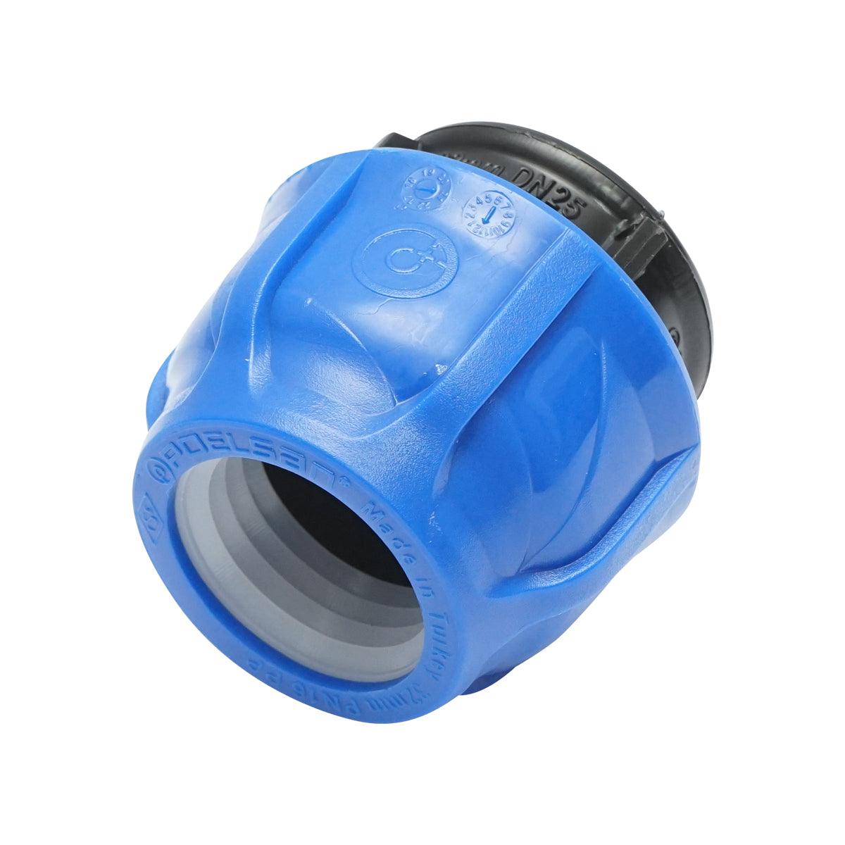 Tappo a compressione con filettatura interna 32mm, PN16 per sistemi di irrigazione Tappo Fine Linea RACCORDO A COMPRESSIONE