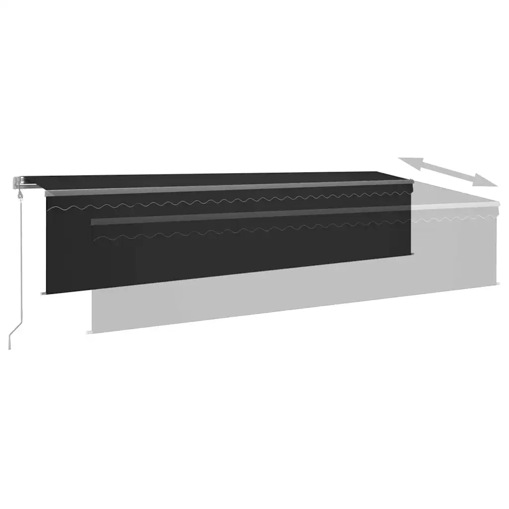 Tenda Automatica con Parasole Sensore Vento e LED 6x3 Antracite 3069494