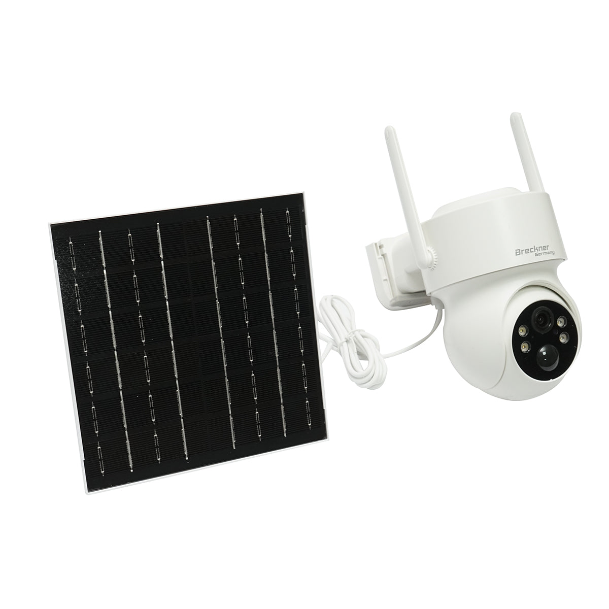 Telecamera di sorveglianza 4 MP con pannello solare 5W, batteria 18650 a ricarica rapida, WIFI 2.4 GHz, rotazione 360° PTZ con sensore di movimento, rilevamento umano PIR, allarme, visione notturna e applicazione iCSee