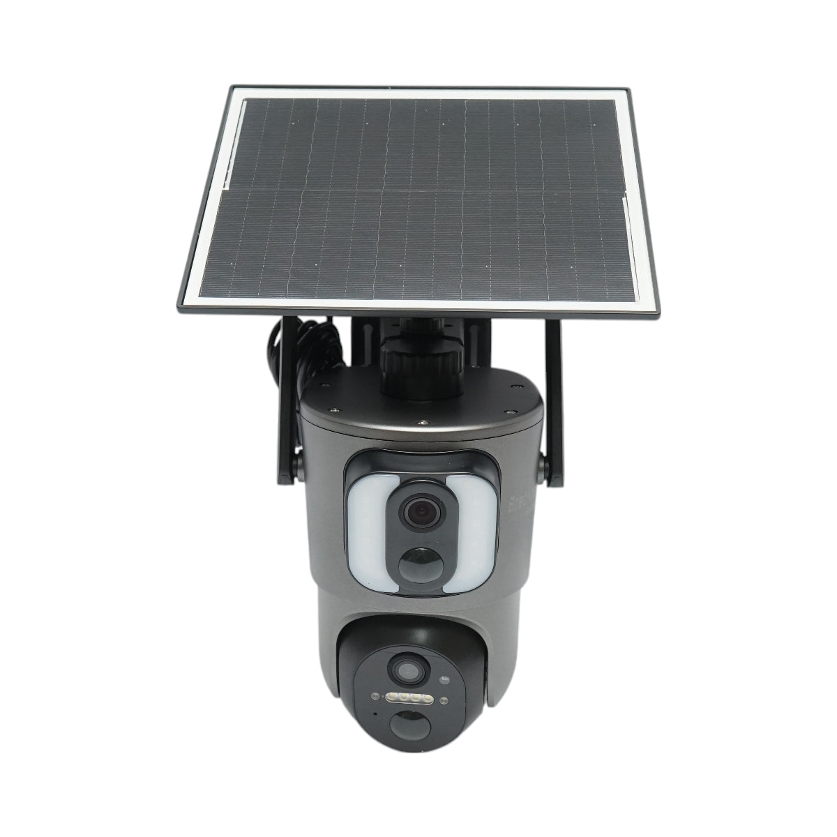 Telecamera di sorveglianza con lente doppia 6 MP, 4G, WIFI 2.4 GHz, pannello solare, batteria da 13.500 mAh, controllo PTZ, sensore di movimento, rilevamento umano PIR, visione notturna IR intelligente e applicazione Ubox