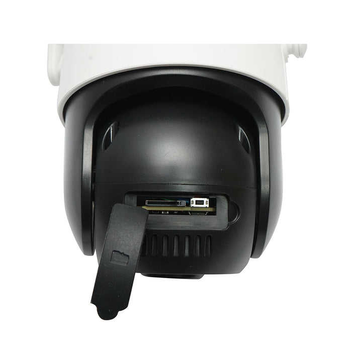 Telecamera di sorveglianza con lente doppia 6 MP, P2P WIFI 2.4GHz, rotazione 360° PTZ, sensore di movimento, sirena, rilevamento umano e applicazione iCSee