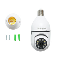 Telecamera di sorveglianza smart-bulb 2 MP, rotazione 360° PTZ, P2P WIFI 2.4GHz, tipo lampadina E27 con sensore di movimento e applicazione iCSee